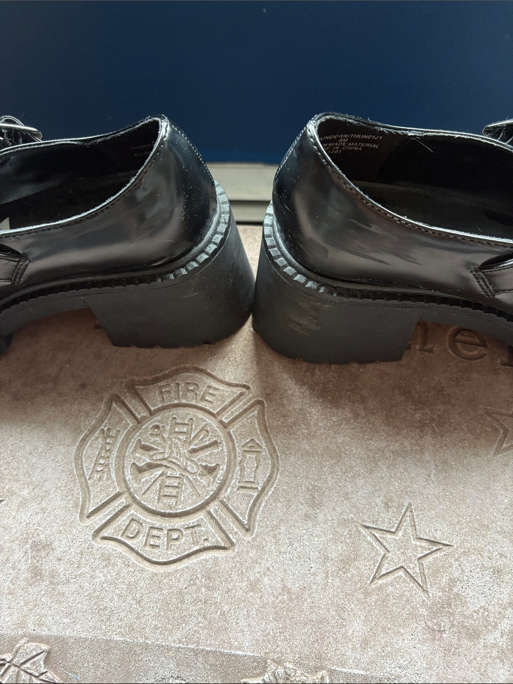 Madden Girl Black Patent Mary Jane Chunky Lug Sole - Picture 2 of 6